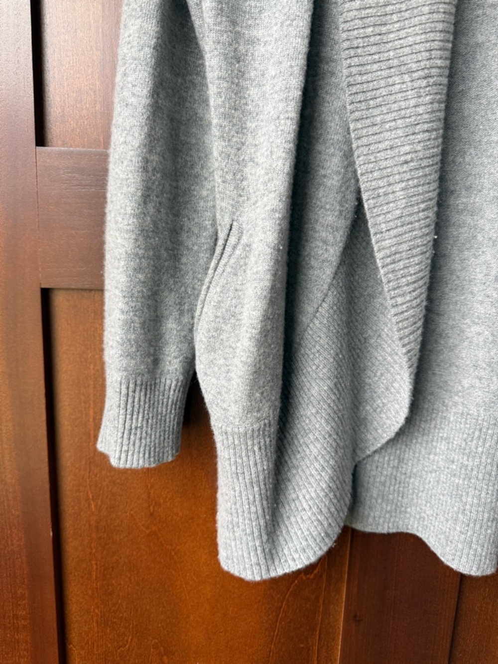 Women’s Quince Heather GreyMongolian Cashmere Open Cardigan Size Medium - Picture 6 of 11